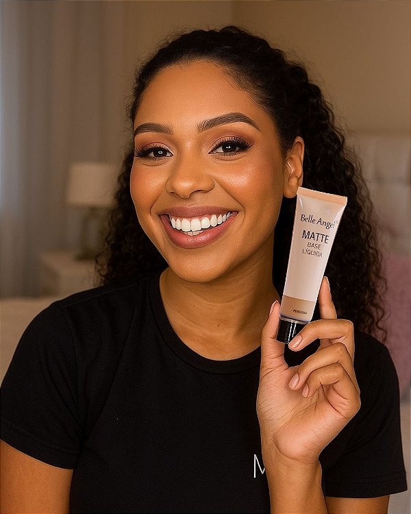 BASE LÍQUIDA MATTE BELLE ANGEL 30ml 5 TONS DE PELE