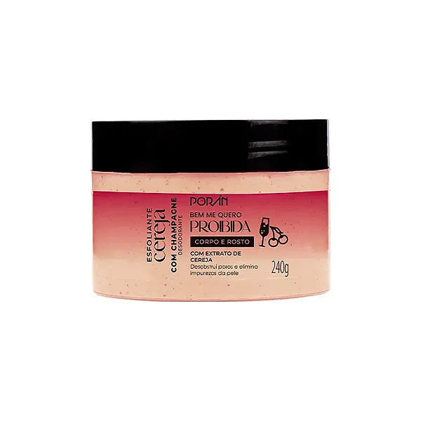 Esfoliante Corporal E Facial Cereja com Champagne 240g