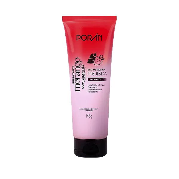 Hidratante Corpo E Rosto  Morango Com Chantily Poran145g