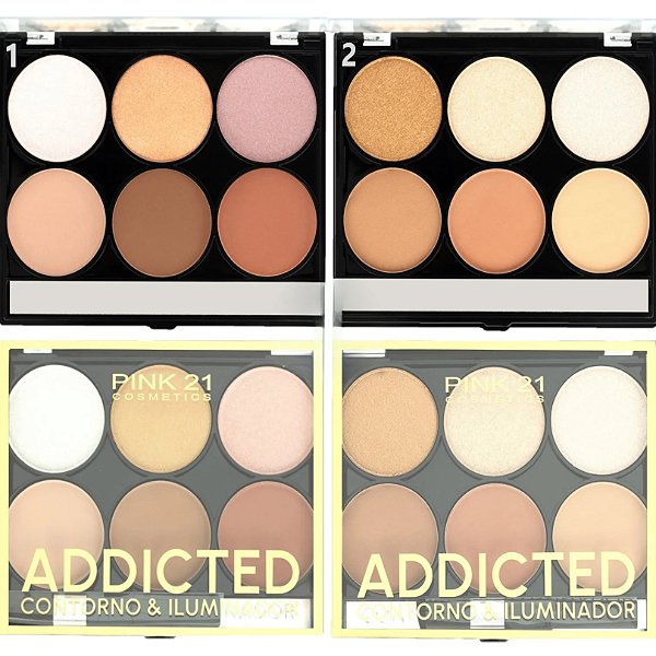 Paleta de Contorno e Iluminador Addicted Pink 21