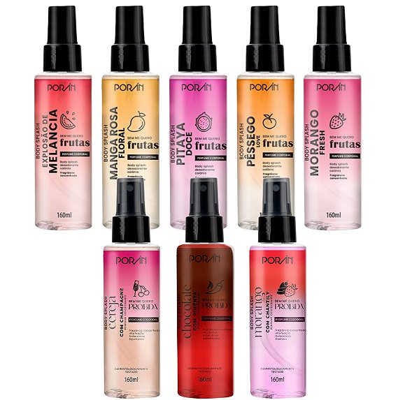 Body Splash Poran Perfume Corporal 160ml - Escolha o Seu!