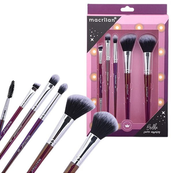 KIT 5 PINCÉIS MACRILAN BRILHE COMO NUNCA PROFISSIONAL