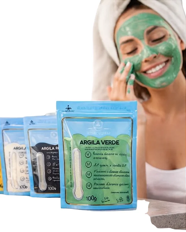 Máscara Facial Argila em Pó 100% Natural 100g Phallbeauty