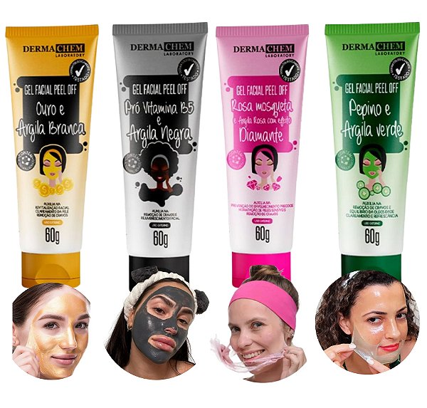 PEELING FACIAL EM GEL COM ARGILA + VITAMINAS 60G Dermachem