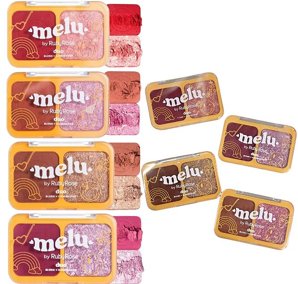Paleta Duo Blush + Iluminador Melu by Ruby Rose Original