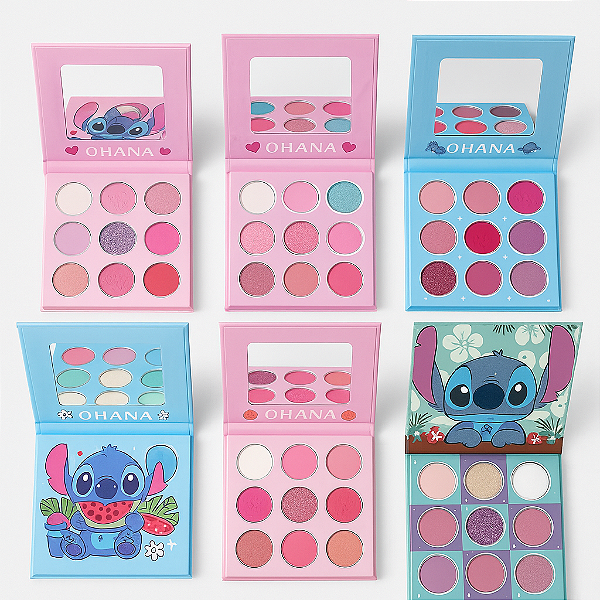 Paleta De Sombra Stitch 9 Tons Maquiagem Infantil Juvenil