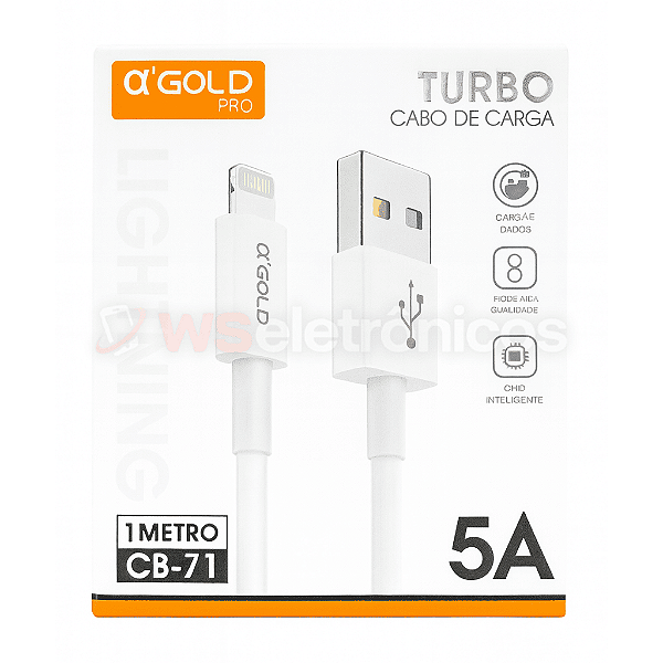 Cabo USB Lightning A’Gold CB-71 Turbo