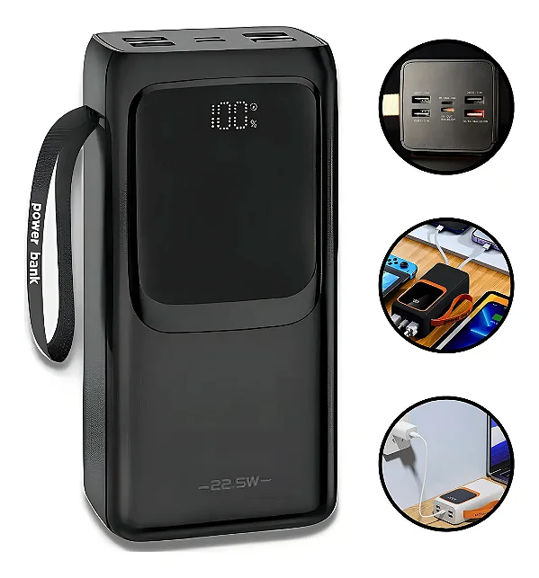 CARREGADOR A'GOLD BTE-46 POWER BANK 30000MAH TURBO USB-C