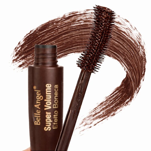 MÁSCARA DE CÍLIOS RÍMEL MARROM SUPER VOLUME EFEITO BONECA