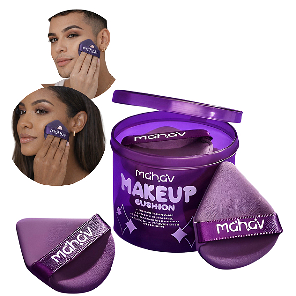 KIT 6 ESPONJAS LAVAVÉL PARA PÓ MAKEUP CUSHION MAHAV