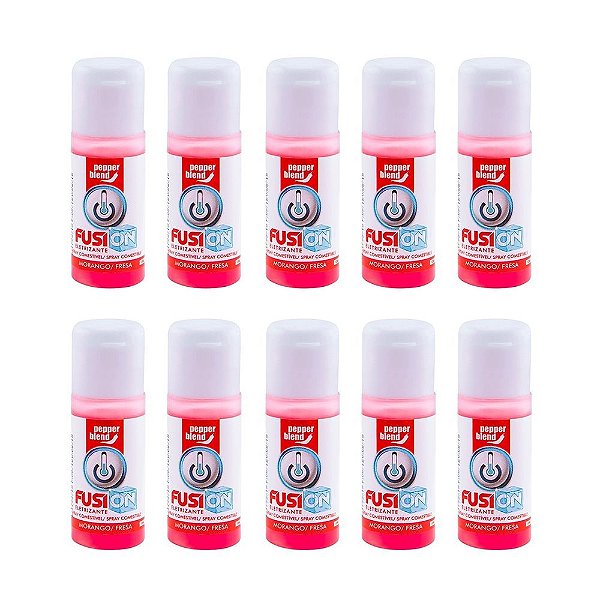 Fusion Eletrizante  Comestível Morango 12ml - Kit 10UN