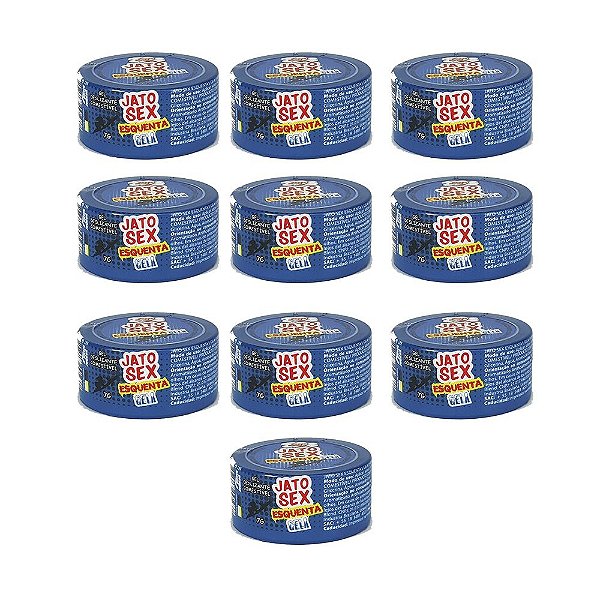 Gel Comestível Jato Sex Esquenta e Gela 7g - Kit 10UN