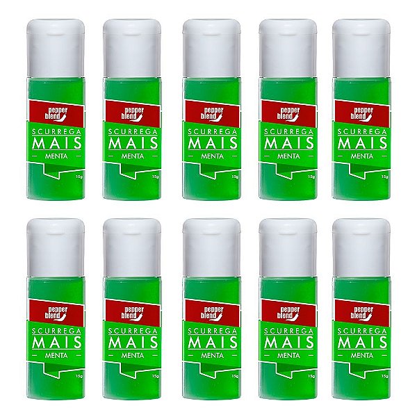 Gel Comestível Scurrega Mais Menta 15g - Kit 10UN