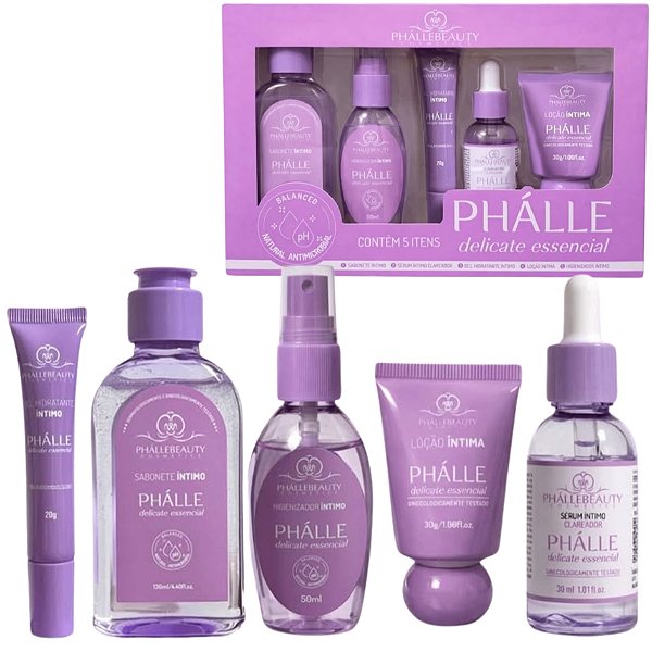 KIT INTIMO PHÁLLE DELICATE ESSENCIAL 5 ITENS PHALLEBEAUTY