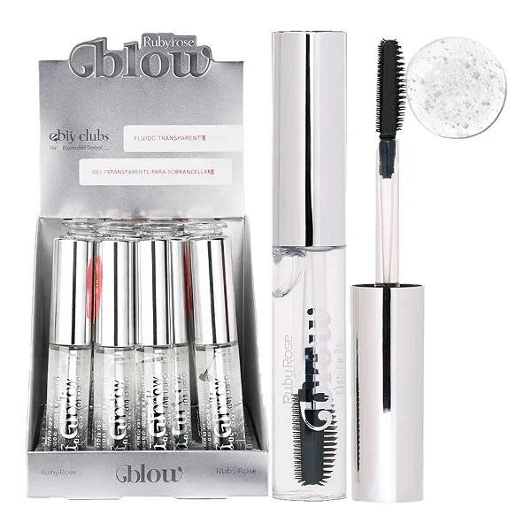 BOX GIRLY CLUB GEL PARA SOBRANCELHAS LINHA BLOW RUBY ROSE 24 UNID.