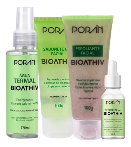 LINHA BIOATHIV IDEAL PARA PELE OLEOSA E ACNEICA BIOATHIV:KIT COMPLETO