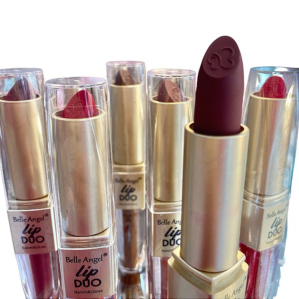 LIP DUO BATOM BASTÃO E BATOM LÍQUIDO BELLE ANGEL ESCOLHA!