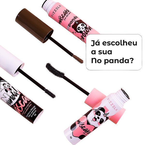 MÁSCARA PARA CÍLIOS LINHA NO PANDA RÍMEL SEM BORRÕES VIZZELA