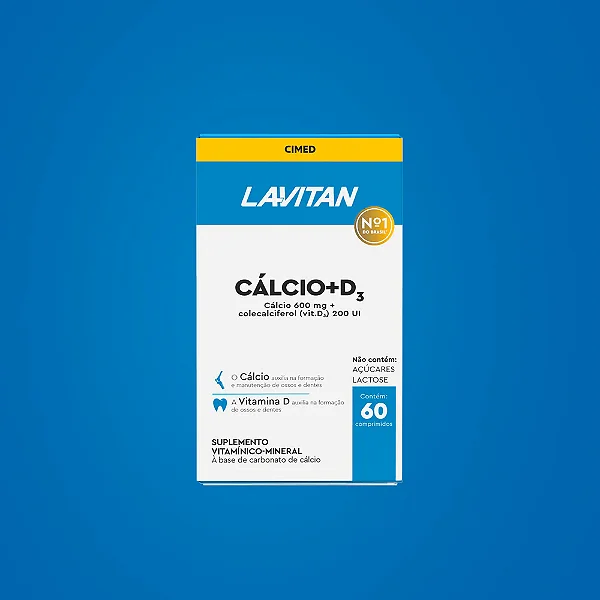 Lavitan Cálcio + D3 60 Comprimidos Suplemento Vitamínico