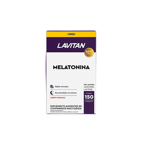 Lavitan Melatonina Morango 150 caps.