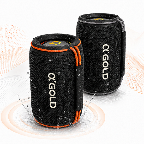 CAIXA DE SOM BLUETOOTH 5W AGOLD IPX6 POTENTE À PROVA D’ÁGUA