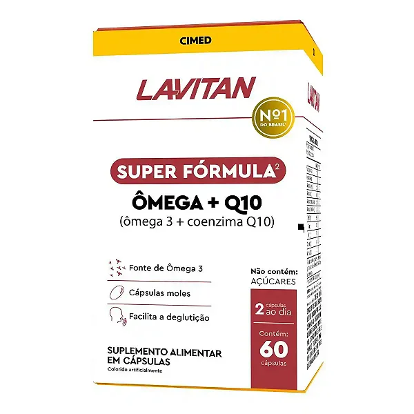 LAVITAN ÔMEGA + Q10 CORAÇÃO ENERGIA E ANTIOXIDANTE 60