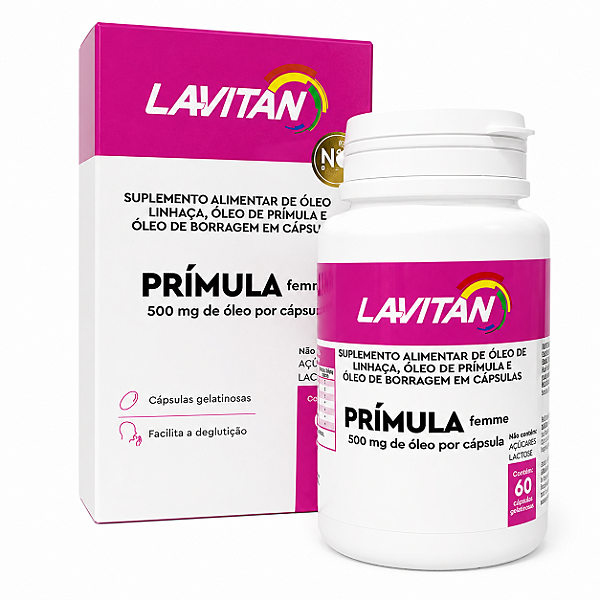 LAVITAN PRÍMULA FEMME ÓLEO DE PRÍMULA 60 CÁPSULAS CIMED