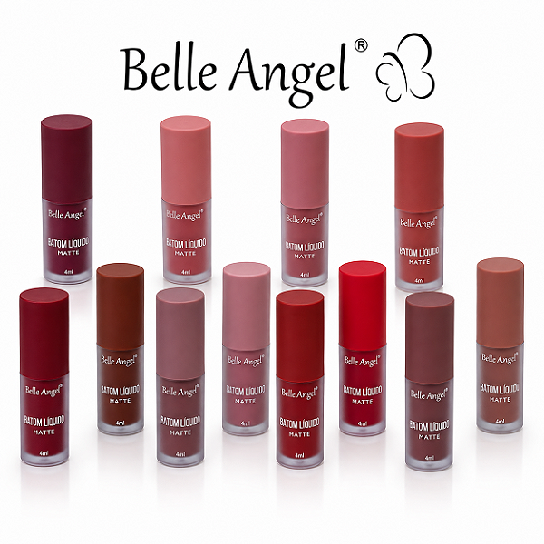 BATOM LÍQUIDO MATTE ALTA PIGMENTAÇÃO COR INTENSA BELLE ANGEL
