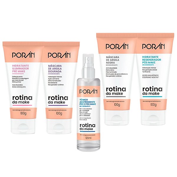 LINHA ROTINA DE MAKE SKINCARE FACIAL PORÁN