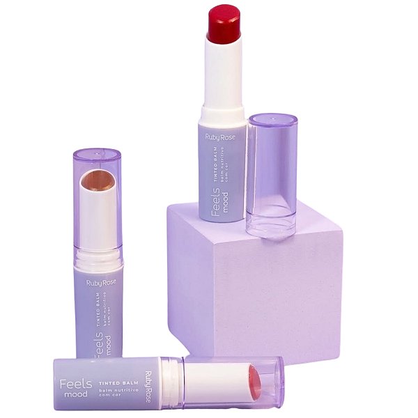 BATOM TINTED BALM NUTRITIVO COM COR FEELS MOOD RUBY ROSE