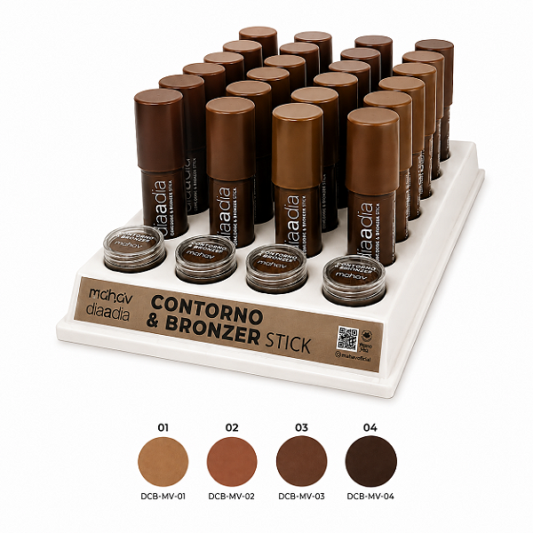 BOX CONTORNO E BRONZER DIA A DIA MAHAV  24 UNID.