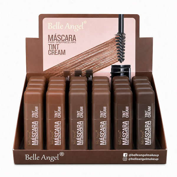 BOX MÁSCARA PARA SOBRANCELHA TINT CREAM BELLE ANGEL 24 UNID.