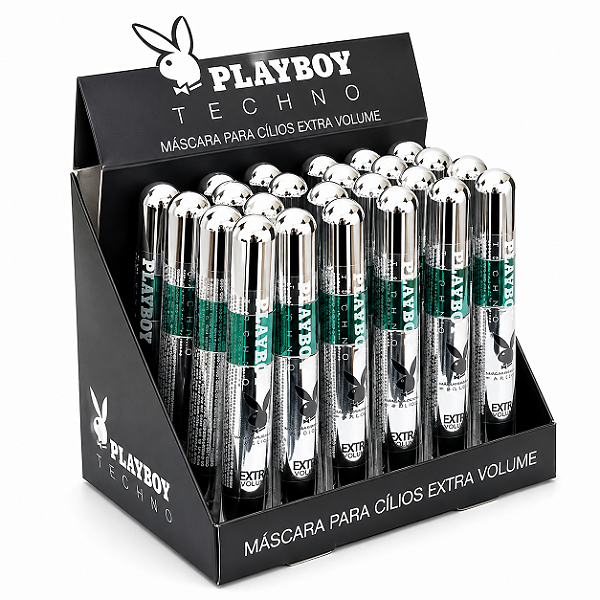 BOX MÁSCARA DE CÍLIOS  EXTRA VOLUME PLAYBOY 24 UNID.
