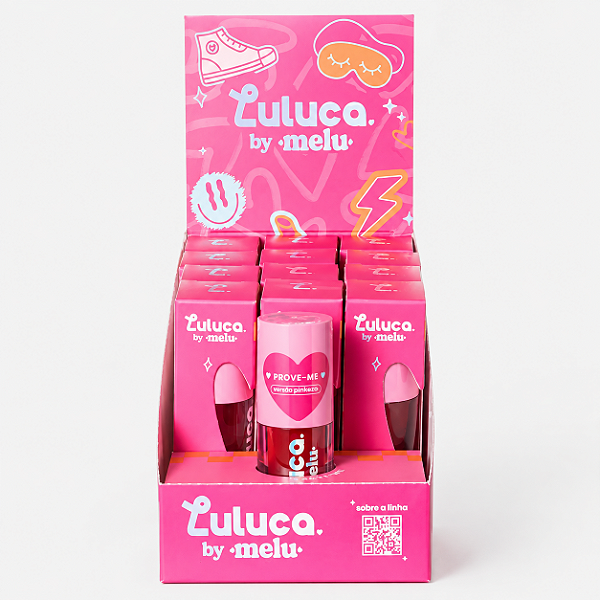 BOX LIP TINT DAILY LIP LULUCA BY MELU RED RUSH RUBY ROSE 12 UNID.