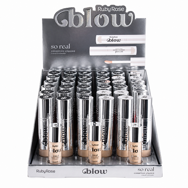 BOX CORRETIVO LÍQUIDO SO REAL LINHA BLOW RUBY ROSE G1 -  36 UNID.