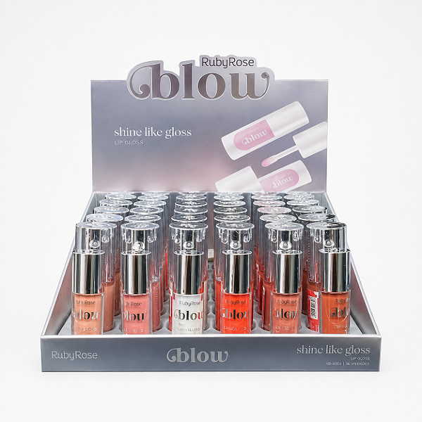 BOX GLOSS LABIAL SHINE LIKE BLOW GLOSS LUMINOSO RUBY ROSE 36 UNID.