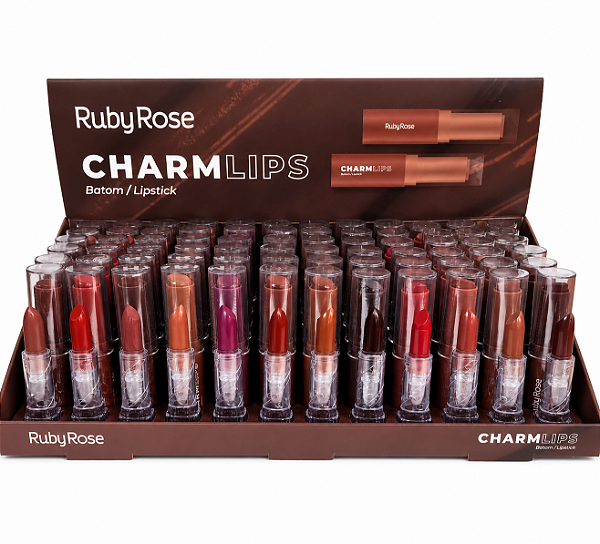 BOX BATOM CHARM LIPS RUBY ROSE G1- 72 UNID.