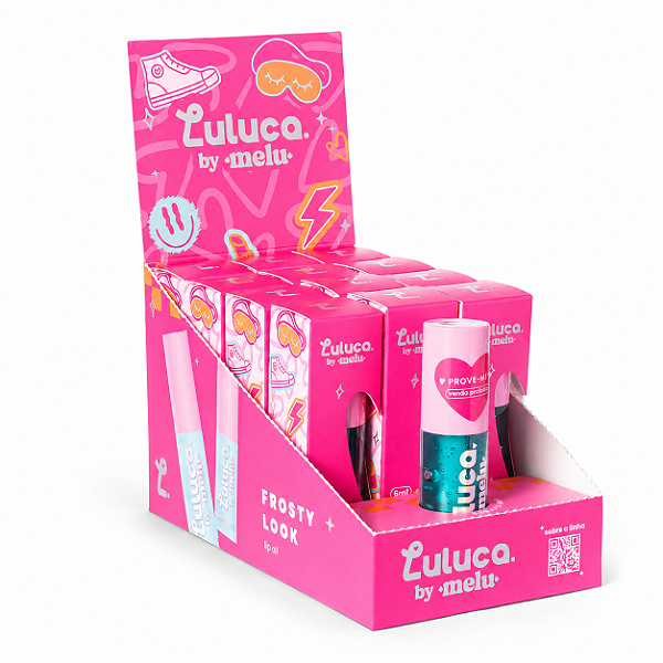 BOX LIP OIL FROSTY LOOK LULUCA BY MELU 12 UNID.