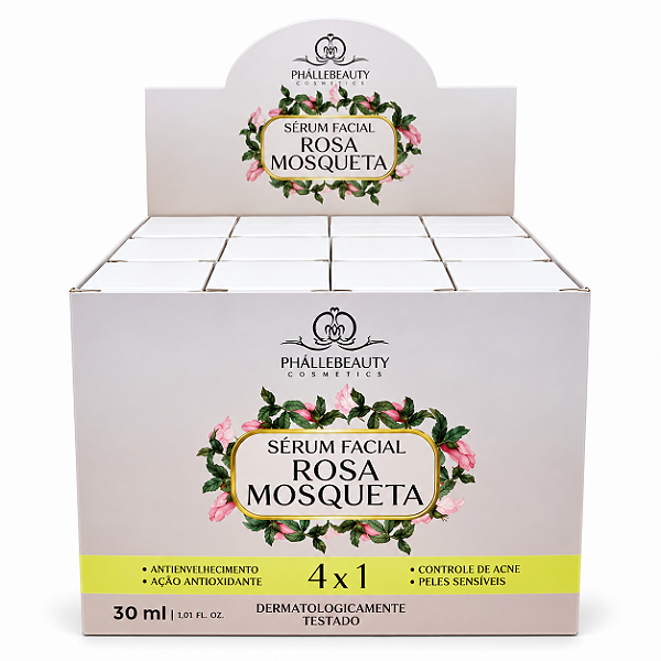 BOX SÉRUM FACIAL ROSA MOSQUETA PHÁLLEBEAUTY 12 UNID.