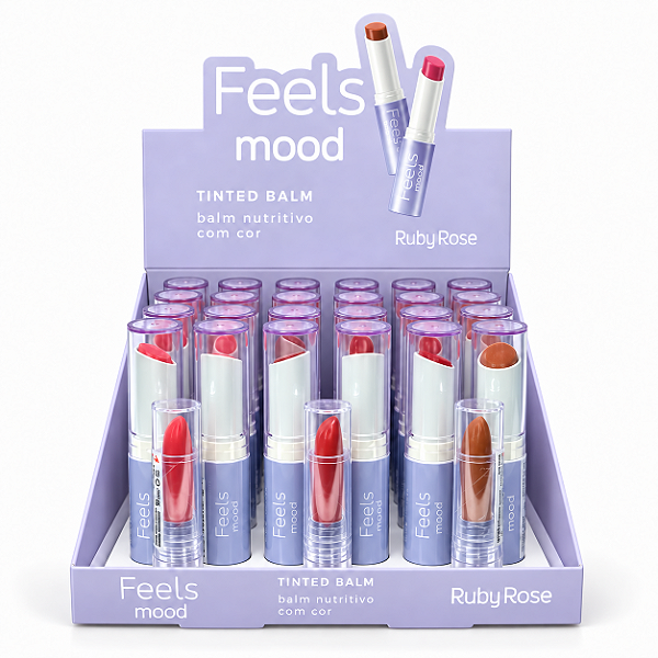 BOX BATOM TINTED BALM FEELS MOOD RUBY ROSE 24 UNID.