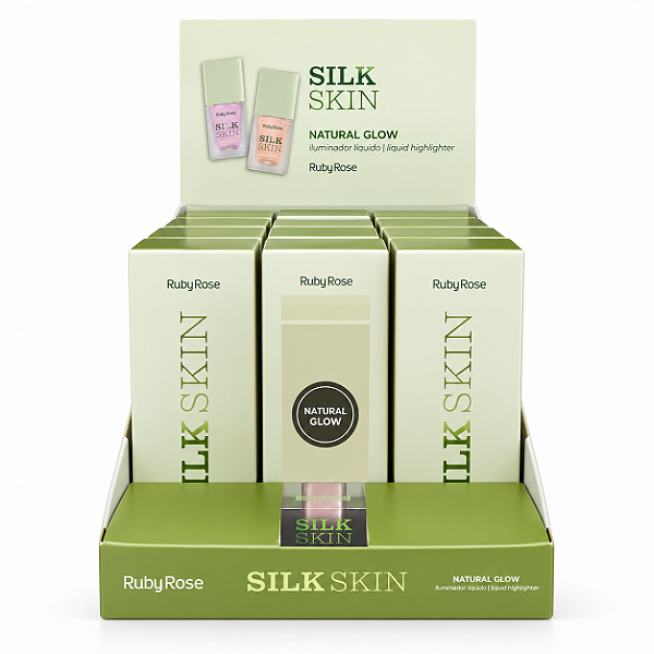 BOX ILUMINADOR LÍQUIDO SILK SKIN SUN KISSED RUBY ROSE 12 UNID.