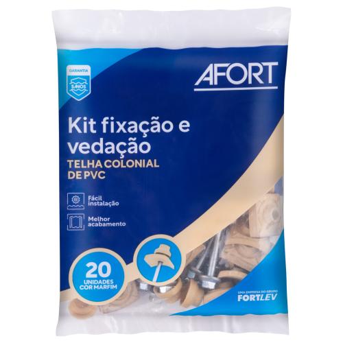 KIT VEDAÇÃO COLONIAL- MARFIM COM PARAFUSO / 20 und. - AFORT