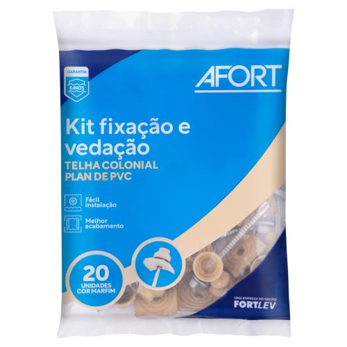 KIT VEDAÇÃO PLAN - MARFIM COM PARAFUSO / 20 und. - AFORT