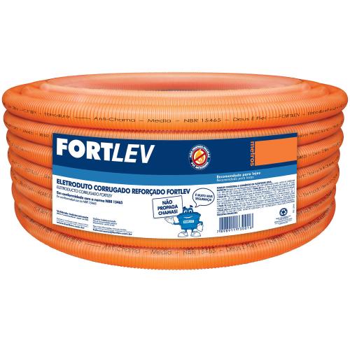 CONDUITE LARANJA REFORÇADO - 1/2"X 20MM X 50M - FORTLEV