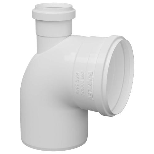 JOELHO 90º C/ VISITA ESGOTO - 100mm X 50mm - FORTLEV