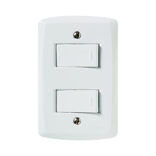 INTERRUPTOR 2 SEÇÕES PARALELO = BRANCO LUX2 - TRAMONTINA