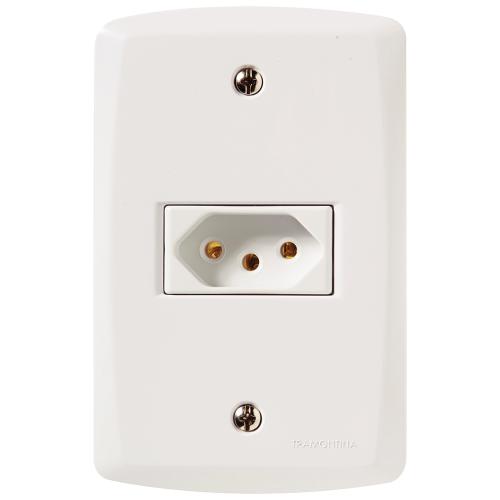 TOMADA SIMPLES 10A BRANCA = LUX2 - TRAMONTINA