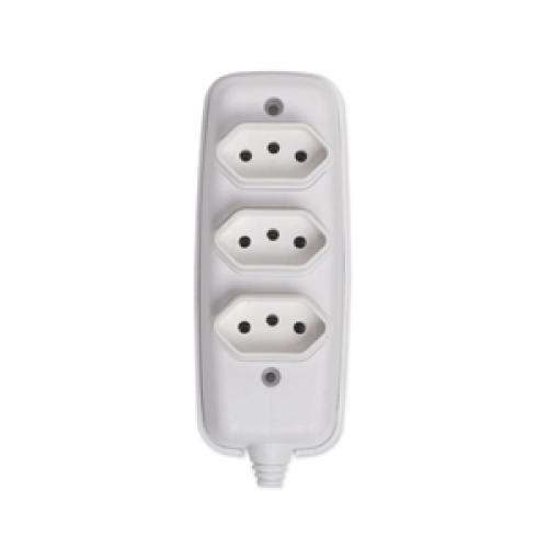 TOMADA BARRA TRIPLA 3P / 10A - BRANCA / 26330 - ILUMI