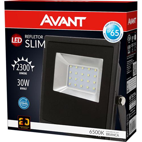 REFLETOR LED = SLIM 30W/6500K - AVANT