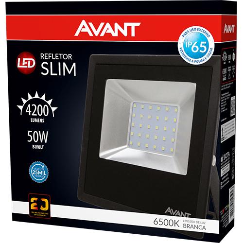 REFLETOR LED = SLIM 50W/6500K - AVANT